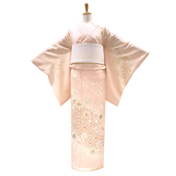 吉澤の友禅 訪問着 ピンク 花七宝 牡丹唐花［218,000円］ 枚目