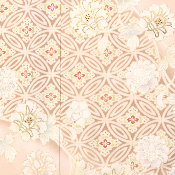 吉澤の友禅 訪問着 ピンク 花七宝 牡丹唐花［218,000円］ 枚目