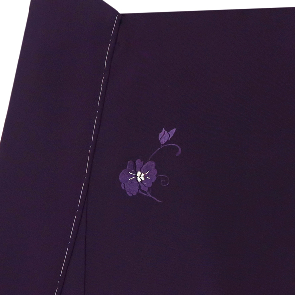 刺繍訪問着 正絹 蘭 洋花 紫色［176,000円］ 枚目