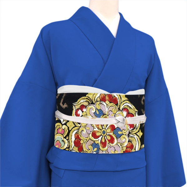 酒井守 振袖用袋帯 黒 絹 西陣織 成人式［36,300円］ 枚目