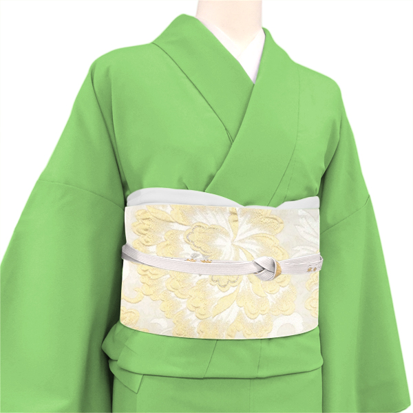 廣部商事 振袖用袋帯 西陣織 絹 牡丹柄 白色［36,300円］ 枚目