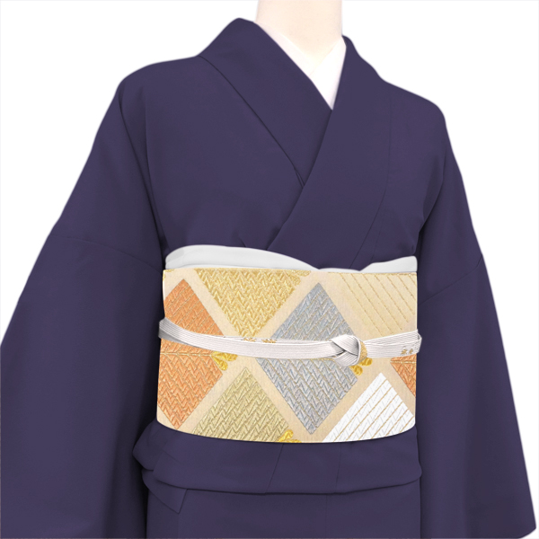 ふくい つづれ唐織 袋帯 西陣織 織匠十一代目篠屋宗兵衛 ベージュ 松菱［88,000円］ 枚目