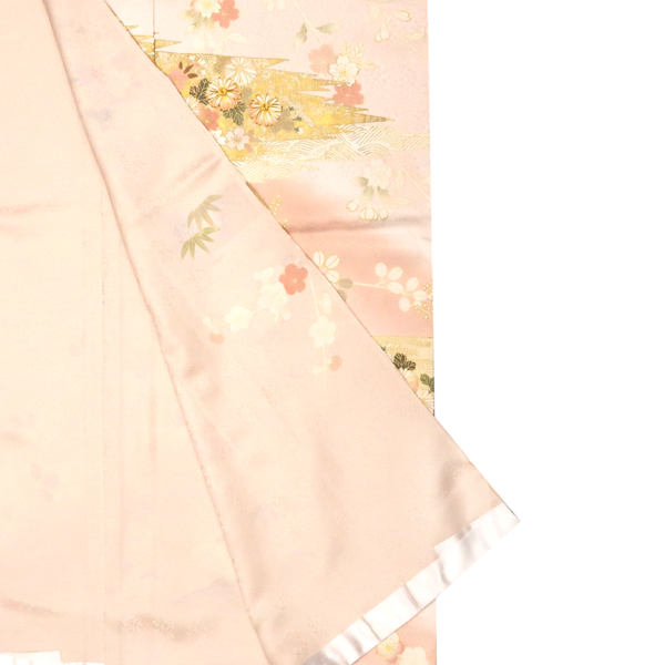 吉澤の友禅 訪問着 ピンク 刷毛目 花［208,000円］ 枚目