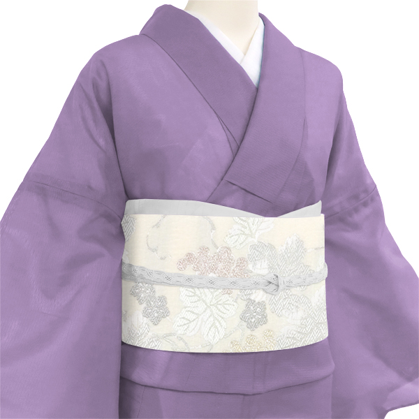 志都香 夏袋帯 西陣織 絹 葡萄唐草 白［99,000円］ 枚目
