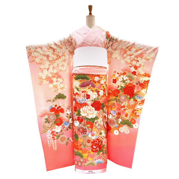 振袖 関芳 IKKO ピンク 古典柄 松竹梅 桜 正絹［118,000円］ 枚目