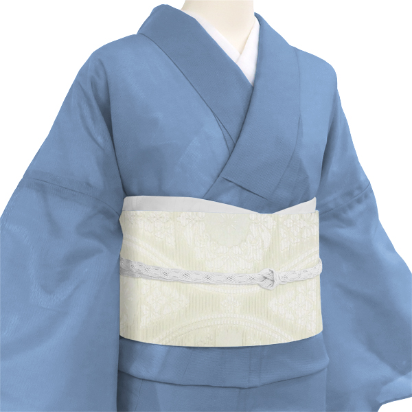 佐々木染織 夏袋帯 絽袋帯 白色 西陣織 華文 立涌 単衣 夏物 正絹［36,300円］ 枚目