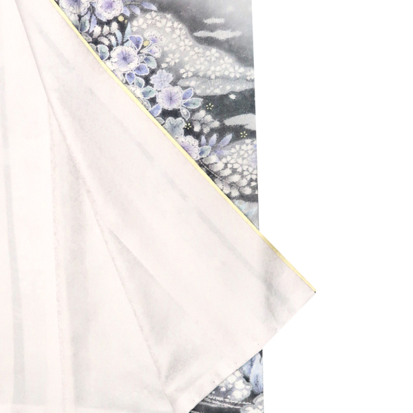 関芳 桂由美 訪問着 絹 辻が花 白×グレー［297,000円］ 枚目