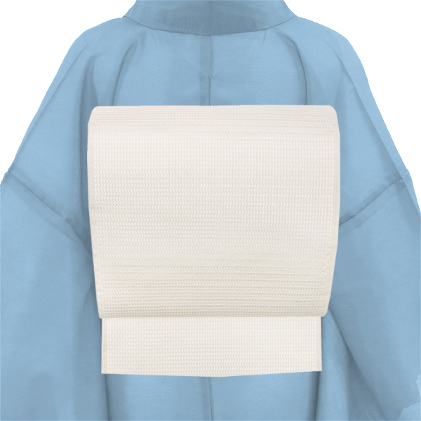 西村織物 浮遊 夏博多帯 白色 松尾信好 無地［110,00円］ 枚目