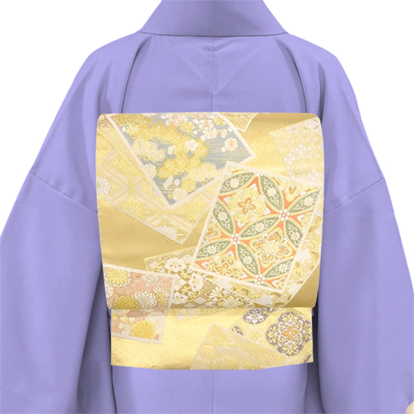 志都香 袋帯 金 フォーマル 西陣織 絹 色紙［66,000円］ 枚目