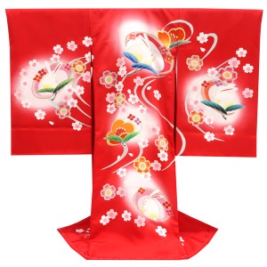 産着 女の子 正絹 うさぎ 赤［90,750円］
