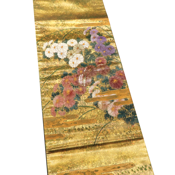 袋帯 西陣織 正絹 箔 螺鈿 菊 エ霞 金［29,700円］ 枚目