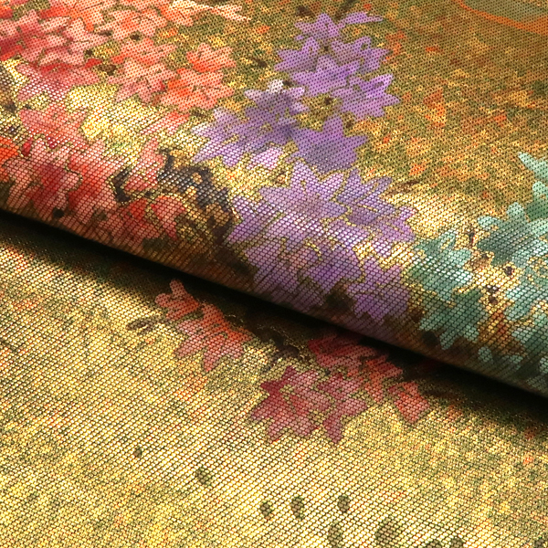 袋帯 西陣織 正絹 箔 螺鈿 菊 エ霞 金［29,700円］ 枚目