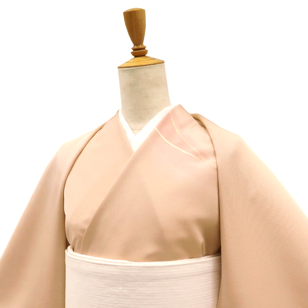 一富司 付下訪問着 京友禅 正絹 流線 オレンジ色 洒落柿色［231,000円］ 枚目