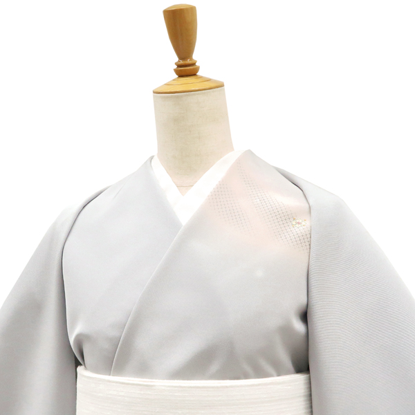 一富司 付下訪問着 京友禅 正絹 流線 匹田 宝尽くし ライトグレー［258,500円］ 枚目