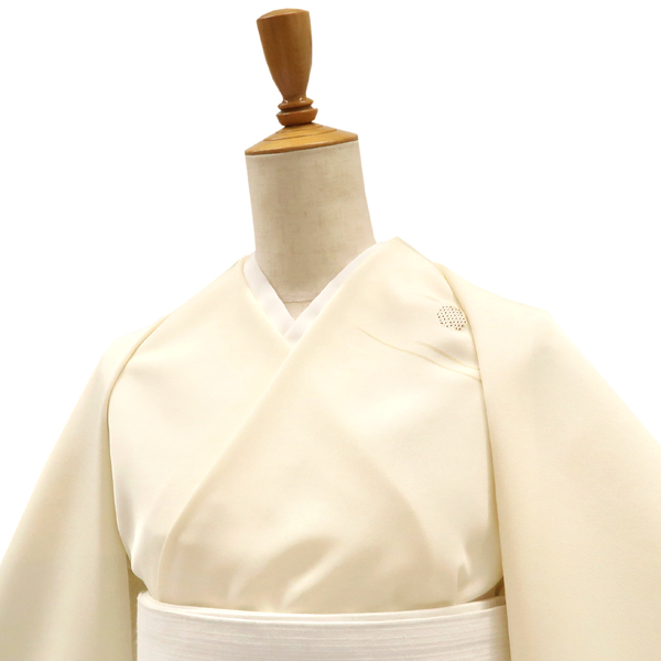 一富司 付下訪問着 京友禅 正絹 丸文 薄黄色 クリーム色［258,500円］ 枚目