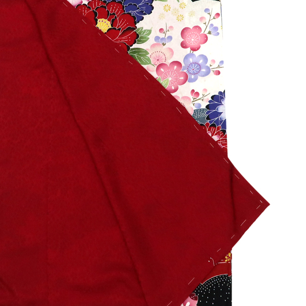 振袖 正絹 紅型 牡丹 赤［110,000円］ 枚目