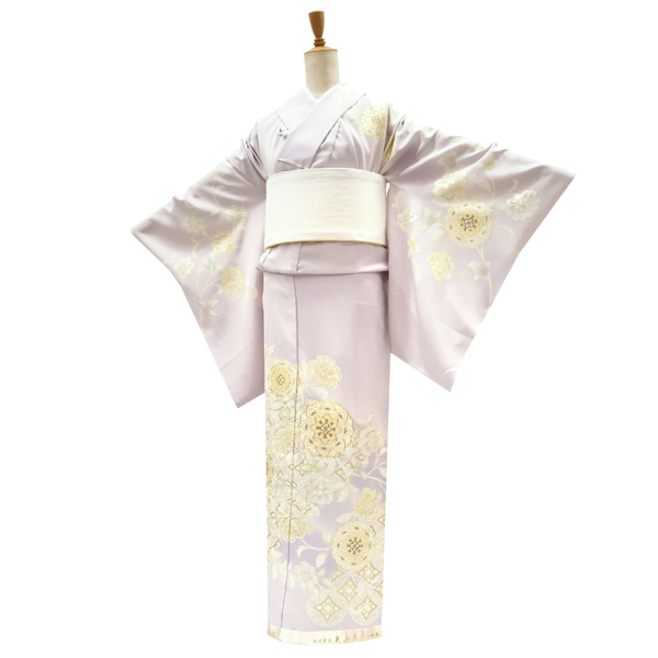 吉澤の友禅 訪問着 華文 牡丹唐草 花七宝 薄紫［231,000円］ 枚目