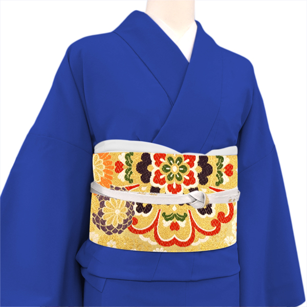 大光 振袖用袋帯 仕立て上がり 西陣織 正絹 立涌 華文 菊 金色［37,400円］ 枚目