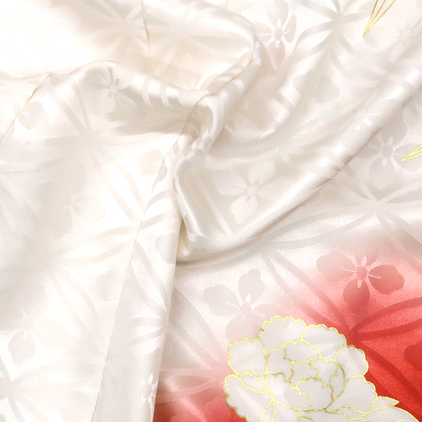 吉澤の友禅 振袖 正絹 松竹梅 花の丸 桜 花唐草 白赤［247,500円］ 枚目