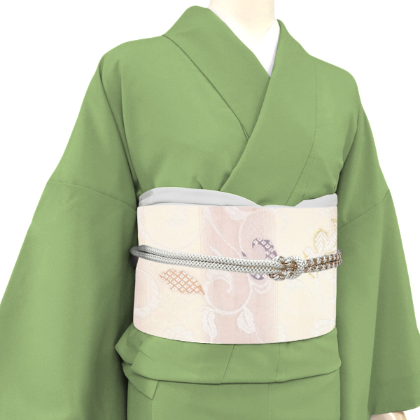 弥栄織物 名古屋帯 スリーシーズン帯 西陣織 正絹 唐草 更紗 ピンク［36,300円］ 枚目