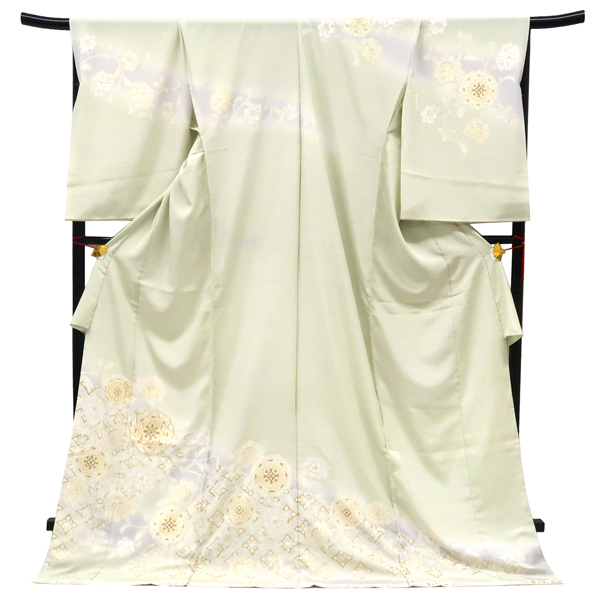 吉澤の友禅 訪問着 華文 牡丹唐花 七宝 黄緑［228,800円］ 枚目