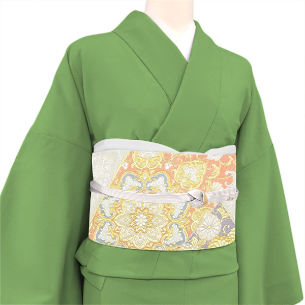 志都香 袋帯 西陣織 正絹 華文 切嵌 白 シルバー 銀色［62,700円］ 枚目