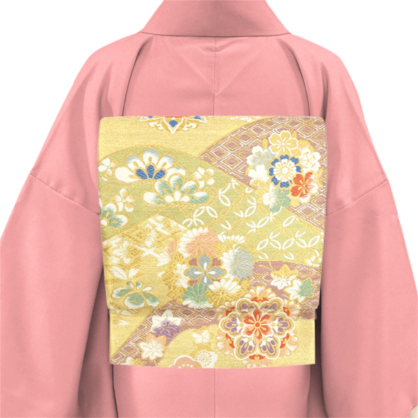 京洛苑たはら 袋帯 西陣織 正絹 遠山 華文 宝相華 金色［39,600円］ 枚目