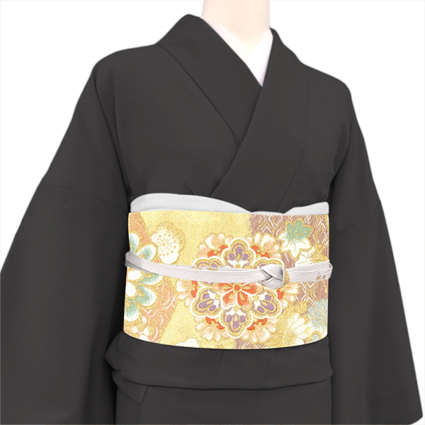 京洛苑たはら 袋帯 西陣織 正絹 遠山 華文 宝相華 金色［39,600円］ 枚目