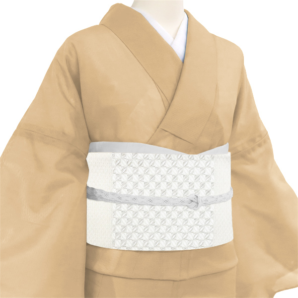 都（みやこ）夏袋帯 西陣織 正絹 七宝 市松 白［129,800円］ 枚目