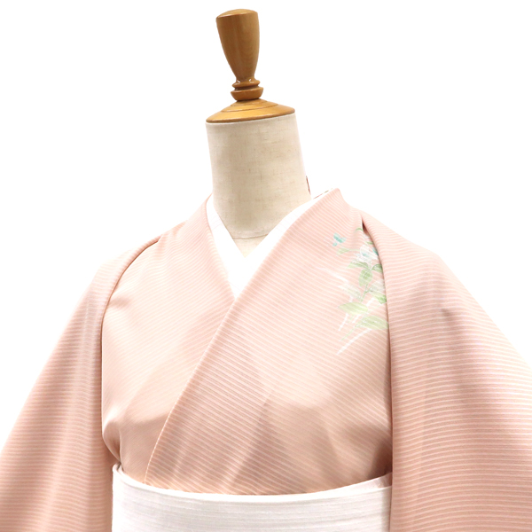 一富司 絽夏付下訪問着 京友禅染め 正絹 花 ピンク［165,000円］ 枚目