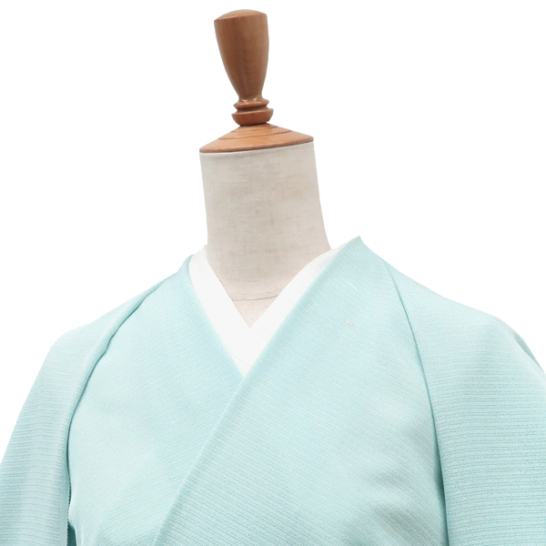 一富司 絽夏付下訪問着 京友禅染め 正絹 波 幾何学文様 水色［181,500円］ 枚目