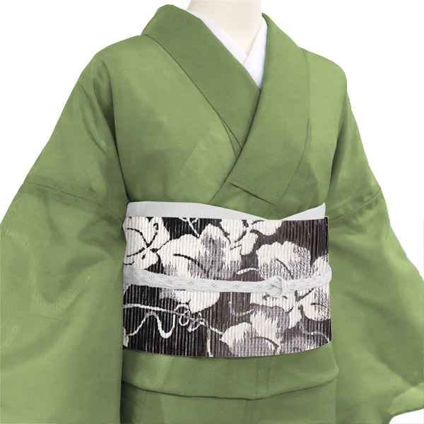 佐々木染織 絽袋帯 西陣織 正絹 葡萄唐草 黒［36,300円］ 枚目
