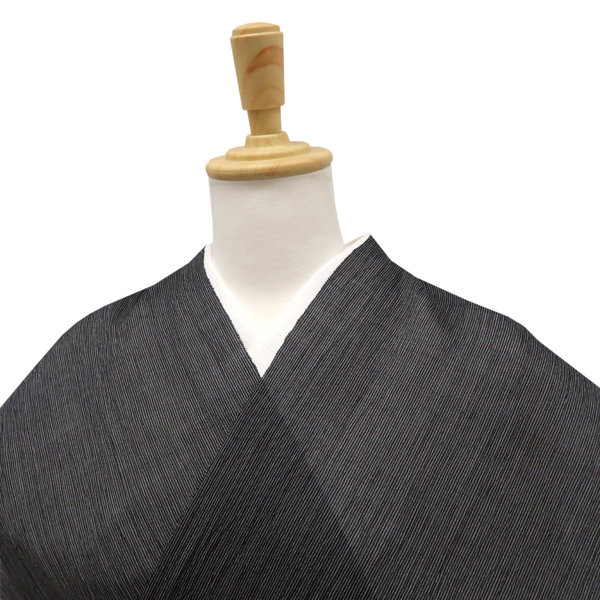 杉山織物 小千谷縮 麻 縞 ピンストライプ グレー［88,000円］ 枚目