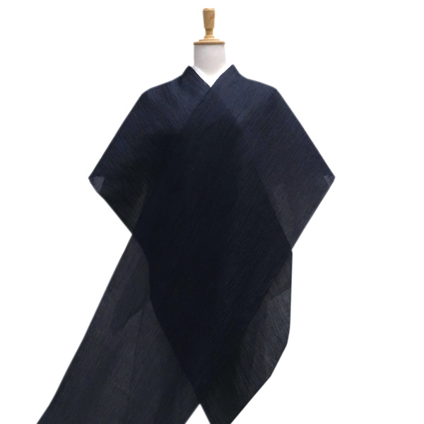 杉山織物 小千谷縮 麻 縞 紺［88,000円］ 枚目