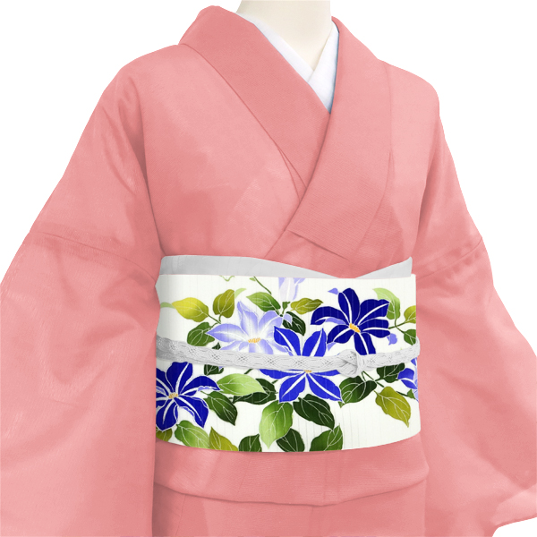 一富司 夏名古屋帯 京友禅 鉄線 薄緑［220,000円］ 枚目