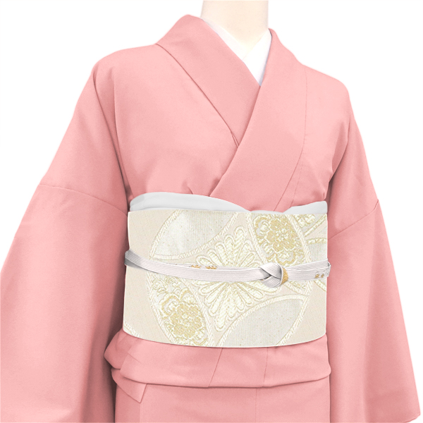 大光 振袖用 袋帯 正絹 西陣織 菊菱 七宝 白×金［39,600円］ 枚目