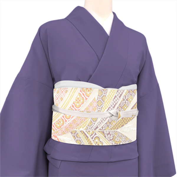 京洛苑たはら 袋帯 正絹 西陣織 松葉 銀 シルバー［39,600円］ 枚目