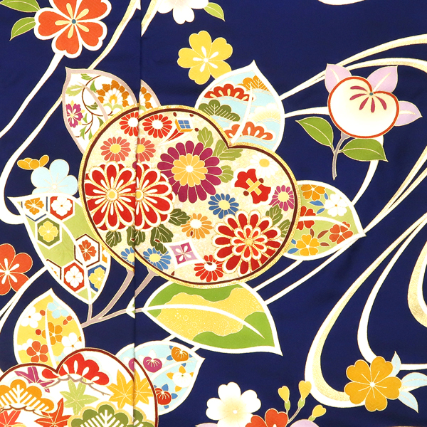 振袖 身丈160cm 京友禅 四君子 花熨斗 花菱亀甲 金彩 金刺繍