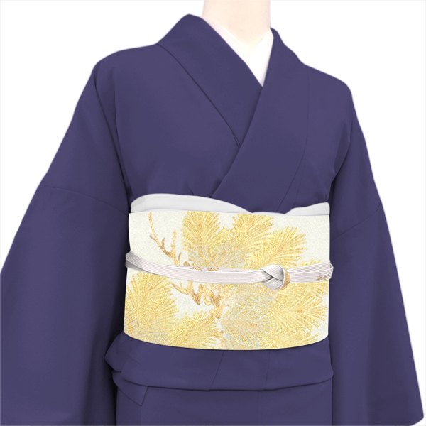 志都香 袋帯 西陣織 正絹 松 銀色［132,000円］ 枚目