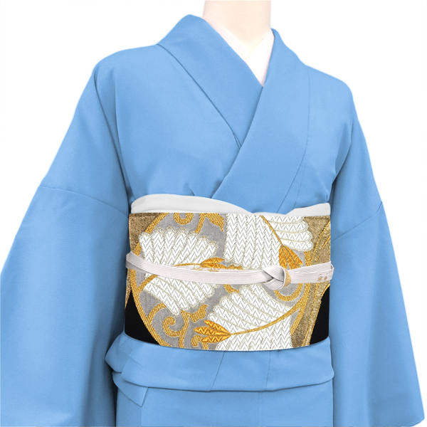 都（みやこ）振袖袋帯 西陣織 絹 松竹梅 松の丸 黒［99,000円］ 枚目