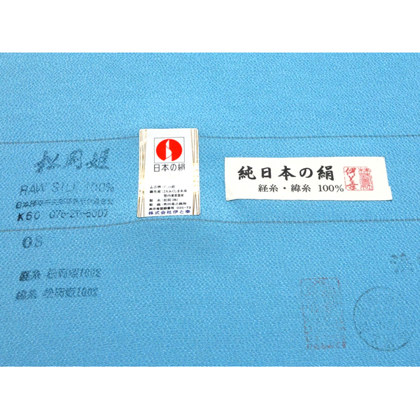 城間栄順 城間びんがた工房 本紅型 名古屋帯 藤 桜 燕 水色［550,000円］ 枚目