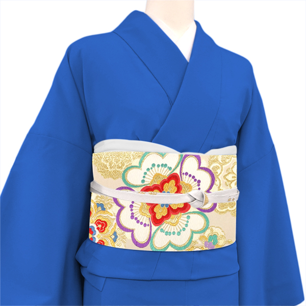 廣部商事 振袖用袋帯 西陣織 絹 華文 ベージュ×金［35,200円］ 枚目