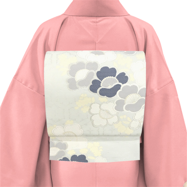 樹織物 振袖用袋帯 西陣織 絹 桜 白花色［36,300円］ 枚目