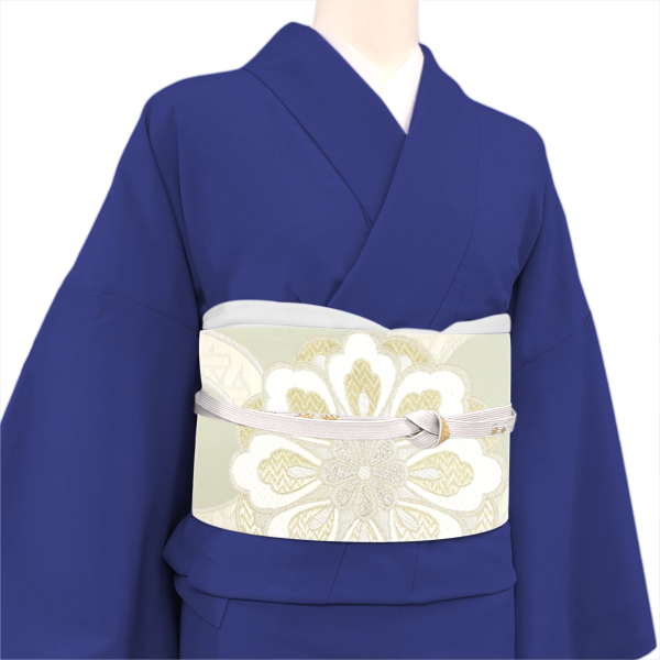樹織物 振袖用袋帯 西陣織 絹 華文 唐草 柳鼠色［36,300円］ 枚目