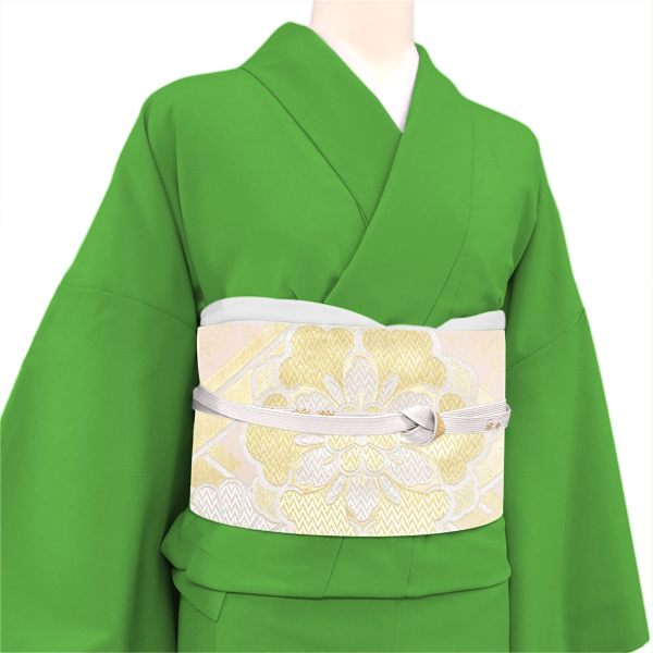 樹織物 振袖用袋帯 西陣織 絹 華文 ピンク［36,300円］ 枚目