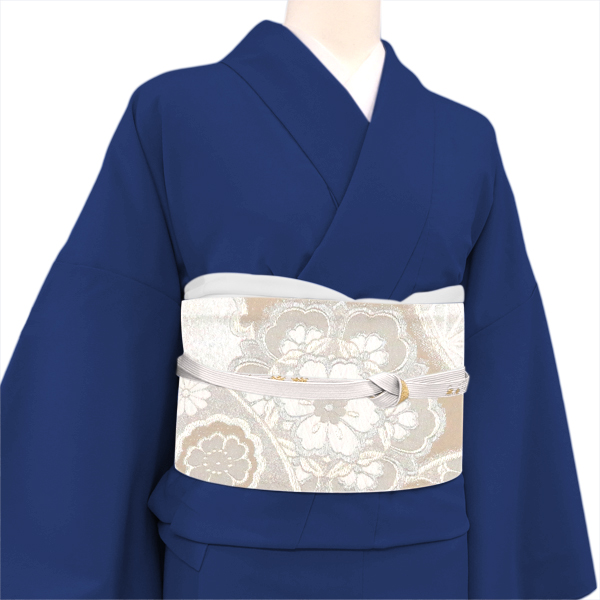 廣部商事 振袖用袋帯 西陣織 絹 七宝 華文 灰梅色［36,300円］ 枚目