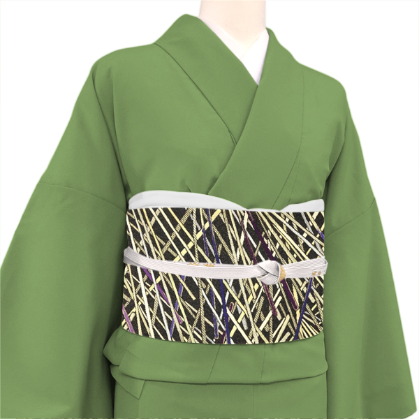 小森織物 袋帯 西陣織 絹 松葉 優祥松尽くし 黒［187,000円］ 枚目