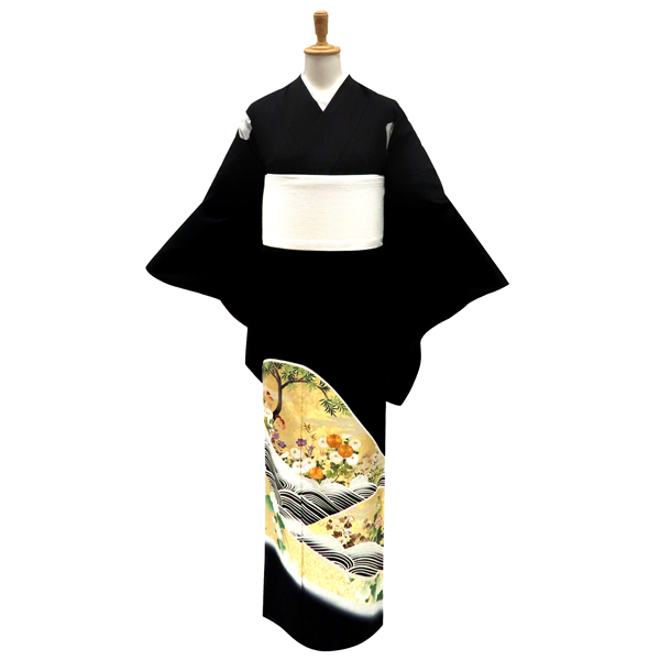 吉澤の友禅 黒留袖 正絹 菊 波［264,000円］ 枚目