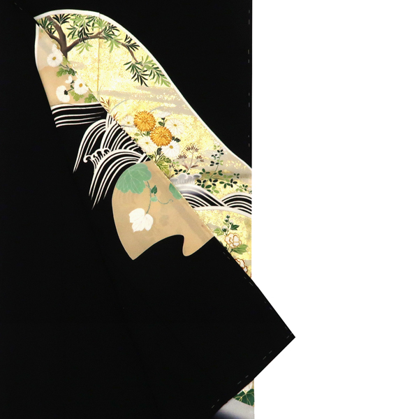 吉澤の友禅 黒留袖 正絹 菊 波［264,000円］ 枚目