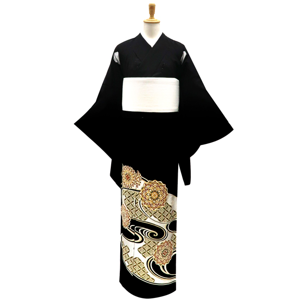 吉澤の友禅 黒留袖 正絹 華文 流水 七宝［264,000円］ 枚目